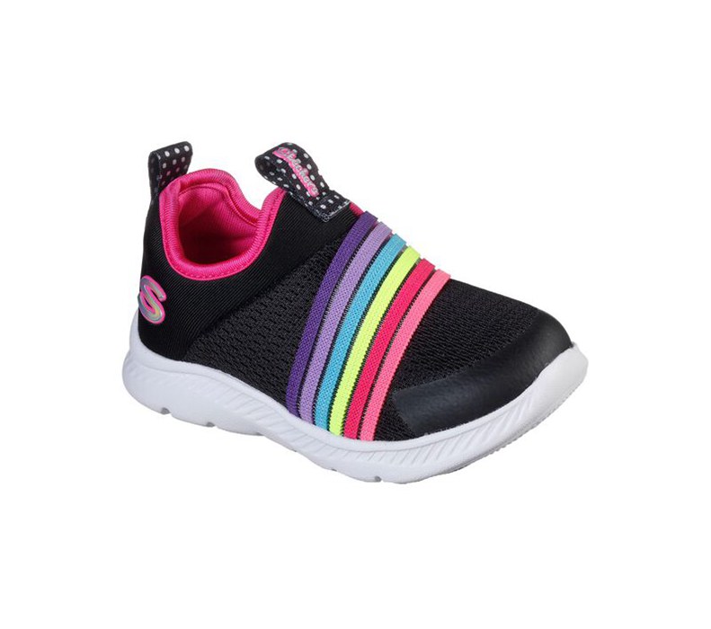 Skechers Flickor Svarta/Olika Färger Slip On - Comfy Flex 2.0 - Rainbow Frenzy - Sverige (IMKVN-1365